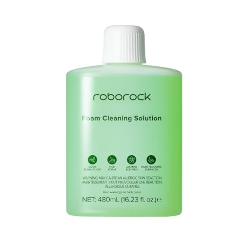 roborock solución limpiadora de espuma para pisos, compatible con la aspiradora en seco y húmedo F25 ACE Pro, limpiador para pisos de madera, baldosas, 480 ml líquidas, proporción de dilución 1:200