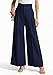 PRETTYGARDEN Womens Spring Wide Leg Palazzo Pants 2026 Trendy Loose Button High Waist Pleated Work Business Casual Trousers (Navy Blue,Large)