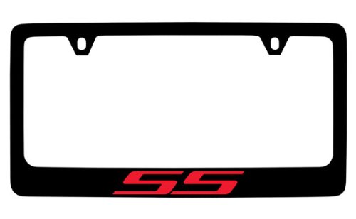 Chevrolet SS Super Sport negro con revestimiento de metal de la matrícula marco Holder