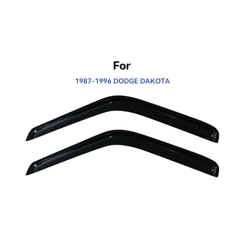 Image of Window Visors Rain Guards for 1987-1996 Dodge Dakota, Out-Channel Window Vent Wind Deflectors Visors Shades for 87-96 Dakota