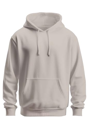 Image of DROBE Winter Wear Stylish Plain Solid Cotton Relaxed fit Hooded Hoodies for Unisex