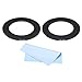 PATIKIL 77mm-52mm Metal Step Down Ring with Cleaning Cloth, 2 Pack Camera Lens Filter Adapter Ring Aluminum Filter Adapter Ring for Camera Lenses Hood, Black