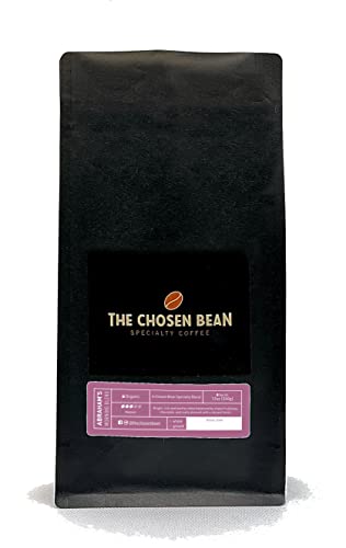 The Chosen Bean Premium Coffee Roasters, Abrahams Mocha Java Light Roast Freshly Ground Coffee Beans, Small Batch Roasted, Organic, and Fair Trade, 12 Ounce