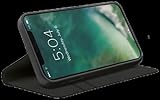 x Xqisit Étui à Rabat en Cuir synthétique écologique pour iPhone 12 (Pro) Noir