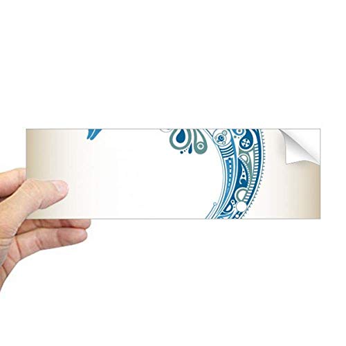 Adhesivo de delfín azul océano rectangular para tapar arañazos en parachoques 2