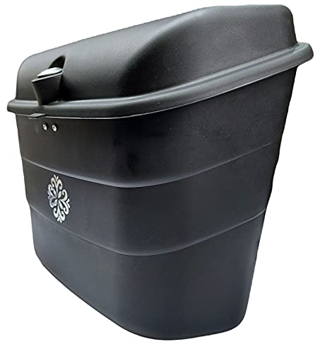 SARTE Bike Storage Luggage Side Box with Lock, Heavy Duty Plastic Suitable for All Bikes (Matte Black)