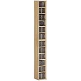 GRANDE CAPACITÉ DE RANGEMENT : Lot de 2 étagères colonnes doté d'une grande capacité de rangement, pouvant accueillir un maximum de 204 CDs