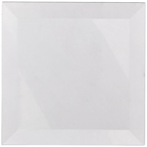 School Specialty Glass Square Bevel, 4 X 4 in, Clear, Set of 6