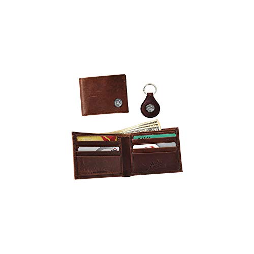 WEBER'S PREMIER LEATHER - Dynasty Series - Men's Billfold Wallet & Key Fob Combo - RFID Blocking Full Grain Leather