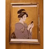 開運金色額入りの絵が付きます白鳥映雪美人画カレンダー2025年