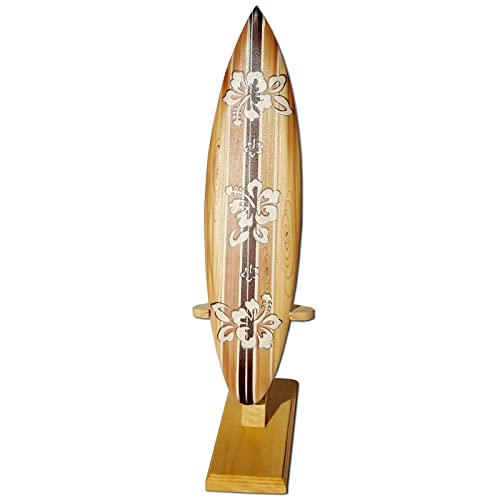 Seestern Sportswear Planche de surf décorative en bois - 30 cm de long - Design aérographe - Surf - Surf - Surf - FBA 1865