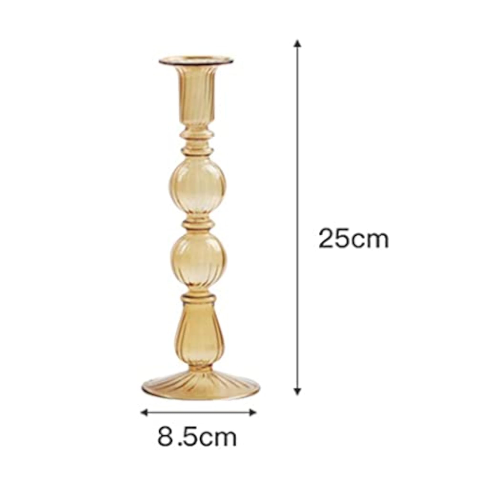 Glass Candle Holder Stand Candlestick Decor Dinning