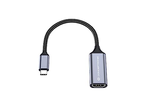 Adaptador USB-C a HDMI 4K60Hz de aluminio Conceptronic ABBY09G gris 4