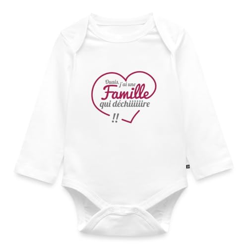 Body manches longues bébé bio Famille qui déchire vêtement coton