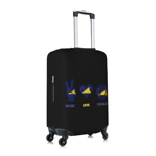 Peace Tokelau Tokelau People Flag Travel Luggage Cover Washable Suitcase Case Suitcase Protector Fit Luggage Cover Medium3
