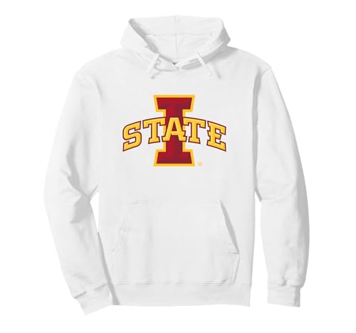 Iowa State Cyclones Icon White Officially Licensed Pullover Hoodie