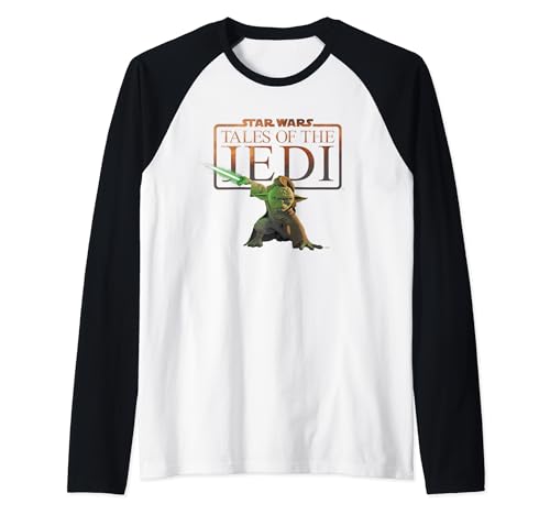 T-shirt Star Wars Yaddle avec sabre laser style baseball raglan pour fan de Disney Plus