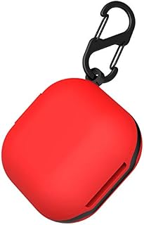 Aocar Silicone Carrying Case Compatible with Galaxy Buds2, Galaxy Buds Pro, Galaxy Buds Live, Portable Scratch Shock Resistant Cover with Carabiner (Black)