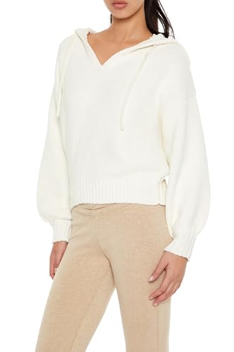 Forever 21 Women's Hooded Drop-Sleeve Sweater4