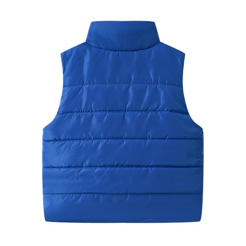 Image of Mud Kingdom Girls Boys Puffer Vest Rainbow Stripes Stand Collar Sleeveless Jacket 2-9 Outerwear Years