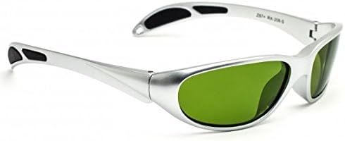 POLYLTGREEN Shade #2 Polycarbonate Glassblowing Glasses in Gray Maxx Wrap Safety Frame