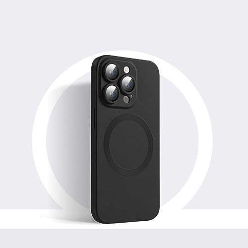 Coque magnétique iPhone 13 Pro Max silicone luxe noir mat