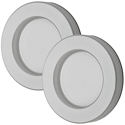 SOTECH 2 piezas manilla para puerta corredera TAYO plata Ø 70 x 10 mm autoadhesiva (3M VHB) manilla para puerta de cristal de aluminio para puertas de cristal y habitaciones