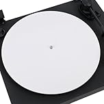 Gartopvoiz White Acrylic Turntable Platter Mat for All Vinyl Player, 12" Anti Vibration Record Slipmat