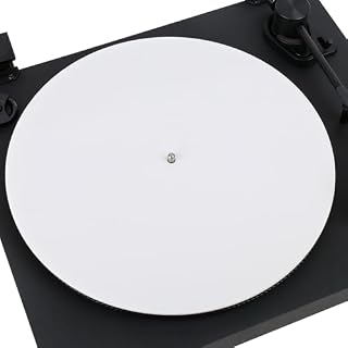 Acrylic Turntable Mat, 12″ 3mm Thick White Platter Slipmat for Vinyl Record Player, Reduces Noise Anti-Static Turntable Accessory - Les Beatles, Paul McCartney, John Lennon, RIngo Starr, George Harrison