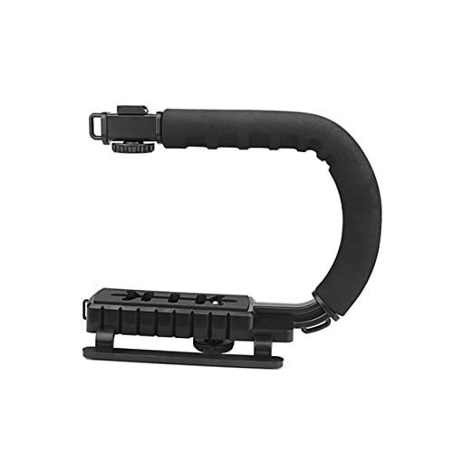 Image of U Shaped DV Stabilizer Bracket with Three Hot Shoe ABS Black Handle