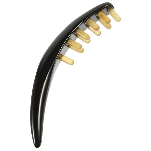 IWOWHERO 1pc Massage Comb Stick Scratcher Mens Comb Guasha Facial Board Scalp Massager Horn Hair Guasha Hand Held Massager Massage Tools Guasha Scraping Tool Handheld Massager Horns Black