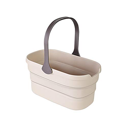 Eyliden Collapsible Bucket, Bucket for Cleaning Mop, 10L(2.6Gallon) Multiuse Foldable Water Pail, Portable Handy Basket for Cleaning Mop, Camping, Tailgating and More Brown