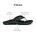 OLUKAI Kipi Men's Beach Sandals, Water Resistant Flip Flops, Quick Dry Material & Arch Support, All-Day Comfort, Black/Black, 11
