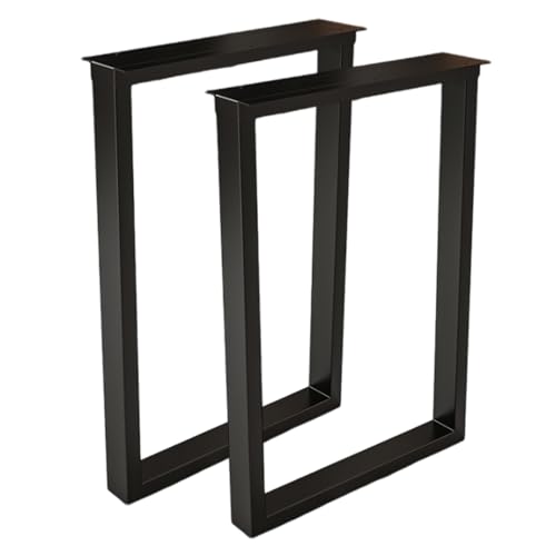 Juego de 2 patas de mesa de metal resistente, diseño industrial de tubos de acero para muebles de bricolaje, perfectas para mesas de comedor y mesas de café, banco de trabajo (dorado, 30 cm x 72 cm)