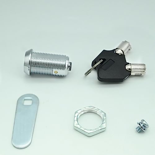 2 Pack 1-1/8" Tubular Cam Locks, 90° Cabinet Locks For Rv Storage Door/Tool Box Locks/Drawers, Mailbox Locks Keyed Alike/Different Optional, Zinc Alloy Desk Locks For File Cabinet Drawer #TOP6