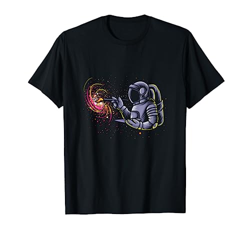 Astronauta pinta una galaxia en el espacio, hermosa idea de regalo Camiseta
