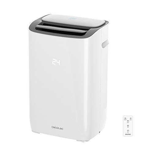 Cecotec Aire Acondicionado Portatil EnergySilence Clima 7150 Smart. 1800 Frigor’as, 3 Funciones(Fr’o, Ventilador, Deshumidificador), Caudal 350 m_/h, Programable 24h, Mando a Distancia