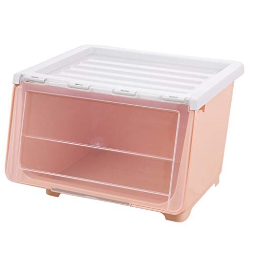 Boîte de rangement transparente empilable bac plastique ouvert - 2
