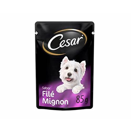 Ração Úmida Para Cachorros Cesar Sachê Cortes Selecionados Filé Mignon Adultos 85g