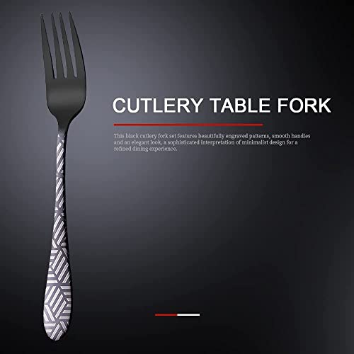 4Pieces Dinner Fork Stainless Steel Table Forks Cutlery Table Fork 8 Inch Mirror Polished Forks For Salads Pasta Steak Fish Chicken Pork And Other Foods #TOP3