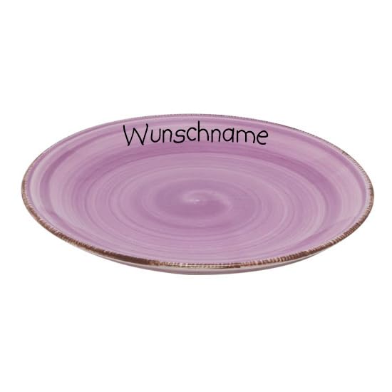 Doriantrade Speiseteller Teller flach 27cm Keramik Bunt Lila...