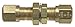 Bulkhead Union,Compression,Brass,1/4Pipe