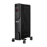 Camry CR7812 Calentador de Aceite Eléctrico con Pantalla LED Control Remoto 7 Varillas 3 Niveles de Calentamiento 600W / 900W / 1500W