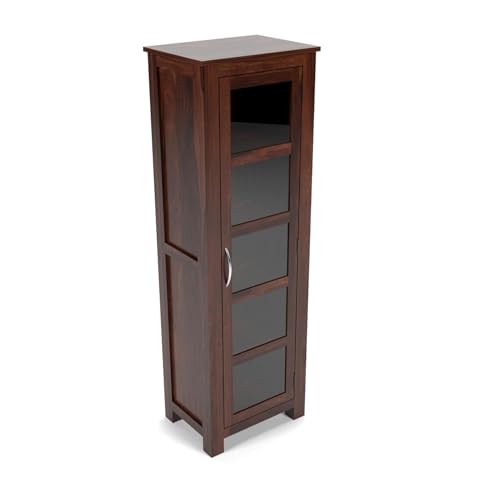 Image of Sheesham Wood Crockery Cabinet | Kitchen Cabinet | Display Rack | Bookshelf | Wooden Storage Unit | Wardrobes | Walnut