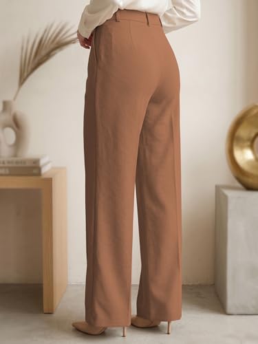 Image of GRECIILOOKS Trousers for Woman | Womens High Rise High Waist Flared Korean Style | Formal Pant for Women Office Wear| Track Pants for Womans Elegant for College & Events (Available in Plus Size)