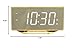 Digital Alarm Clock for Bedrooms, Slim LED Desk Clock with Gold Mirror Finish, 7 Levels Brightness, Dual USB Ports, Snooze, 12/24H, 8.7
