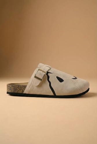Image of Big Fox Men's Cork Footbed Clogs with Adjustable Buckle | Closed-Toe Comfort Sandals | Slip-On Casual Wear