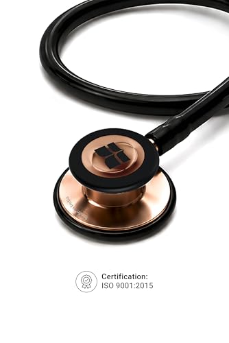 Image of Knya 6sense Stethoscope for Doctors & Residents | Tunable Diaphragm | Dual-Head Chest Piece for Adult & Pediatric Use | Lightweight Stainless Steel | Latex-Free Tubing | Soft-Seal Ear Tips | Premium Gift Box | for Medical Students (Rose Gold)