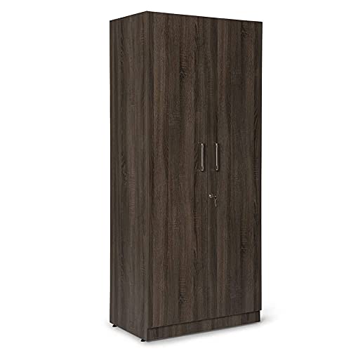 Image of Wakefit Wardrobe | 1 Year Warranty | Engineered Wood Almirah, Cupboard for Clothes Storage | 2 Door, Drawer, 1 Hanging Space | Gingham - Napa Oak