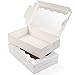 BILLIOTEAM 30 Pack White Kraft Cookie Box with Clear Window,Premium Small Paper Gift Box Container for Dessert Pastry Candy Packaging,Wedding,Party,Christmas,Birthday,Baby Shower(7